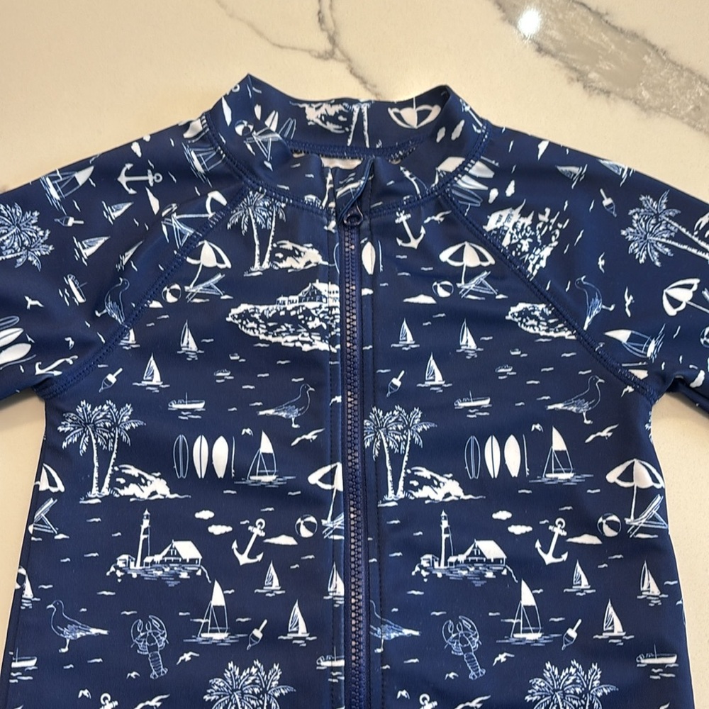 Janie and Jack baby beach toile rashguard swimsuit - Picture 3 of 6